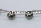 CPY665 Top drilled 10mm round pyrite gemstone beads wholesale