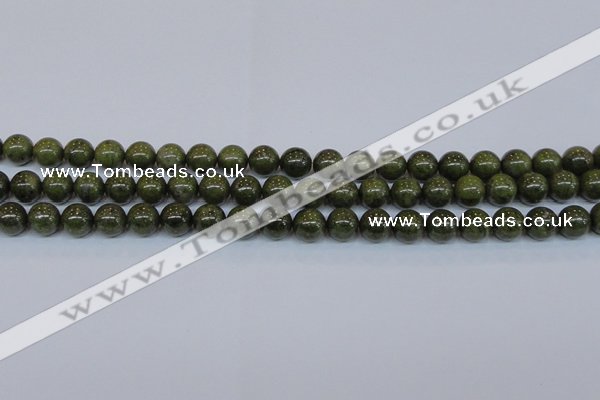 CPY753 15.5 inches 10mm round pyrite gemstone beads wholesale