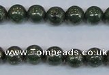 CPY762 15.5 inches 8mm round pyrite gemstone beads wholesale