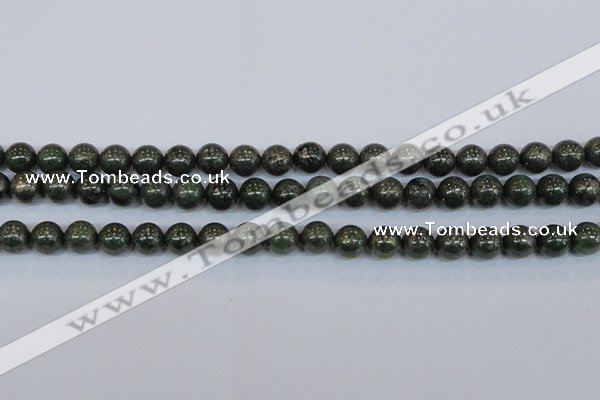 CPY763 15.5 inches 10mm round pyrite gemstone beads wholesale