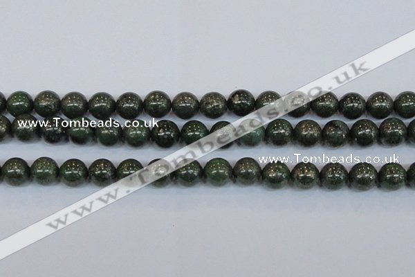 CPY765 15.5 inches 14mm round pyrite gemstone beads wholesale