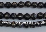 CPY771 15.5 inches 6mm round pyrite gemstone beads wholesale