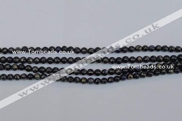 CPY771 15.5 inches 6mm round pyrite gemstone beads wholesale