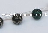 CPY783 Top drilled 10mm round pyrite gemstone beads wholesale