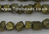 CPY802 15.5 inches 6*10mm - 8*12mm nuggets plated pyrite beads