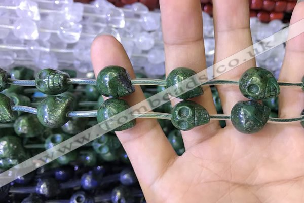 CPY826 15.5 inches 12*14*14mm skull pyrite gemstone beads