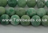 CQJ232 15.5 inches 8mm round matte Qinghai jade beads