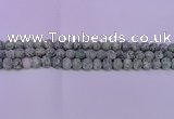 CQJ250 15.5 inches 4mm round matte Qinghai jade beads