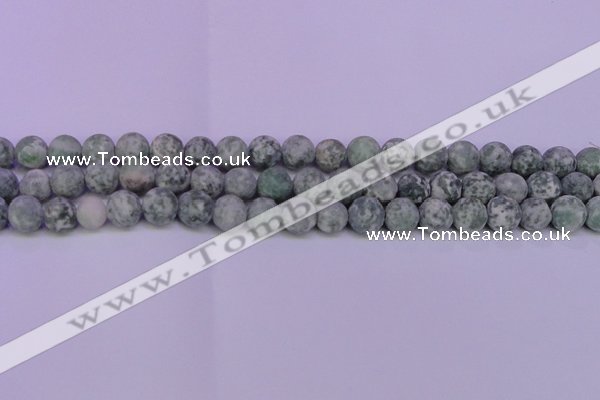 CQJ251 15.5 inches 6mm round matte Qinghai jade beads