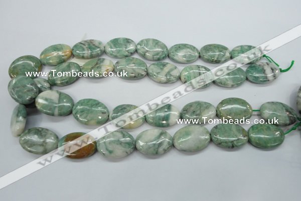 CQJ56 15.5 inches 18*25mm oval Qinghai jade beads wholesale