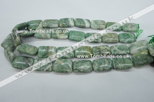 CQJ76 15.5 inches 18*25mm rectangle Qinghai jade beads wholesale