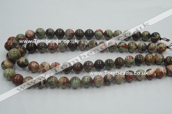 CRA03 15.5 inches 12mm round natural rainforest agate gemstone beads