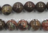 CRA04 15.5 inches 14mm round natural rainforest agate gemstone beads