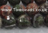 CRA105 15.5 inches 16mm faceted round rainforest agate beads