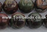 CRA117 15.5 inches 20mm round rainforest agate beads