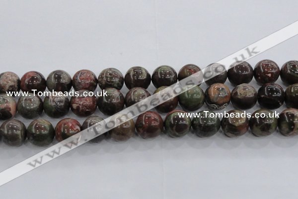 CRA117 15.5 inches 20mm round rainforest agate beads