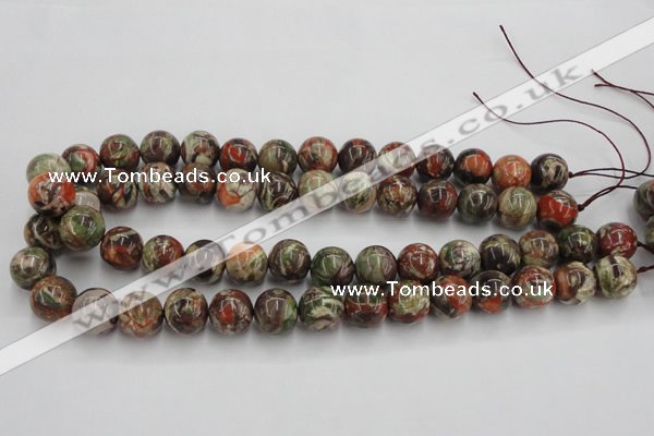 CRA152 15.5 inches 12mm round rainforest agate beads wholesale