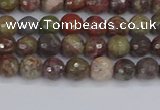 CRA160 15.5 inches 4mm faceted round rainforest agate beads