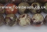 CRA164 15.5 inches 12mm faceted round rainforest agate beads