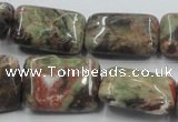 CRA22 15.5 inches 18*25mm rectangle natural rainforest agate beads