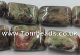 CRA25 15.5 inches 22*30mm rectangle natural rainforest agate beads