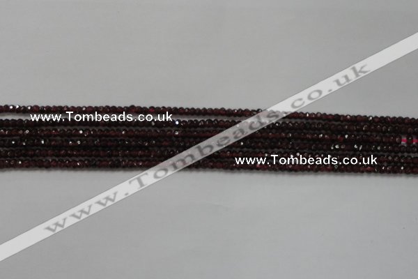 CRB100 15.5 inches 2*3.5mm faceted rondelle red garnet gemstone beads