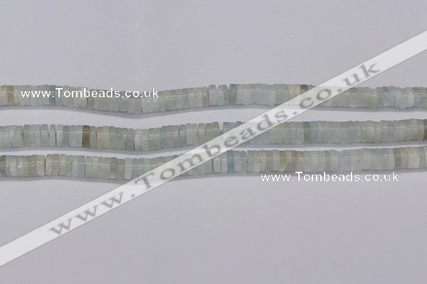 CRB1002 15.5 inches 2*6mm heishi aquamarine beads wholesale