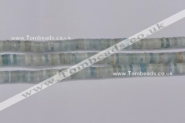 CRB1003 15.5 inches 2*7mm heishi aquamarine beads wholesale