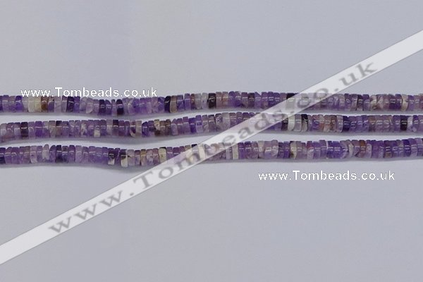 CRB1005 15.5 inches 2*4mm heishi dogtooth amethyst beads wholesale