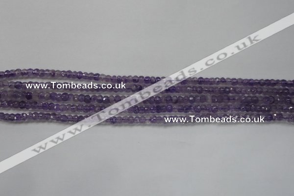 CRB102 15.5 inches 2.5*4mm faceted rondelle amethyst beads