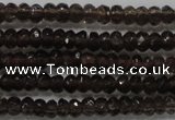 CRB103 15.5 inches 2.5*4mm faceted rondelle smoky quartz beads