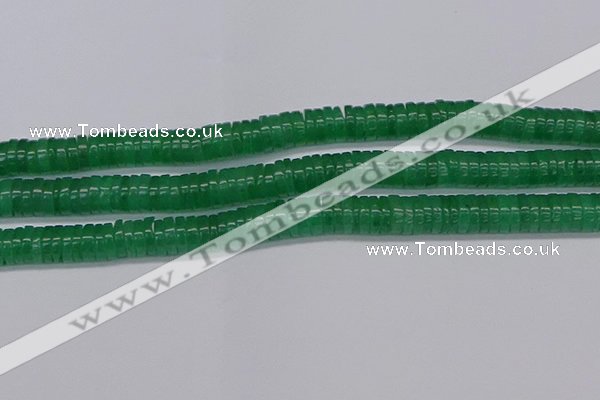 CRB1033 15.5 inches 2*7mm heishi green aventurine beads wholesale