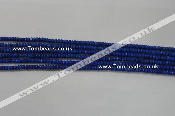 CRB106 15.5 inches 2.5*4mm faceted rondelle dyed turquoise beads