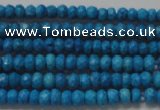 CRB107 15.5 inches 2.5*4mm faceted rondelle dyed turquoise beads