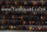 CRB108 15.5 inches 2.5*4mm faceted rondelle red & yellow tiger eye beads