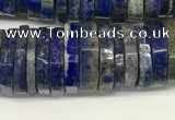 CRB1085 15.5 inches 5*20mm - 6*22mm faceted heishi lapis lazuli beads