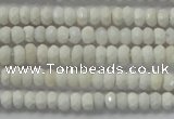 CRB109 15.5 inches 2.5*4mm faceted rondelle white agate beads