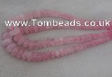 CRB1100 15.5 inches 5*8mm - 9*18mm rondelle rose quartz beads