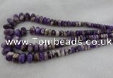 CRB1102 15.5 inches 5*8mm - 9*18mm rondelle dogtooth amethyst beads