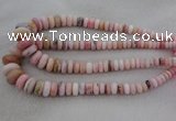 CRB1106 15.5 inches 5*8mm - 9*18mm rondelle pink opal beads