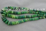 CRB1108 15.5 inches 5*8mm - 9*18mm rondelle grass agate beads