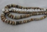 CRB1109 15.5 inches 5*8mm - 9*18mm rondelle chrysanthemum agate beads