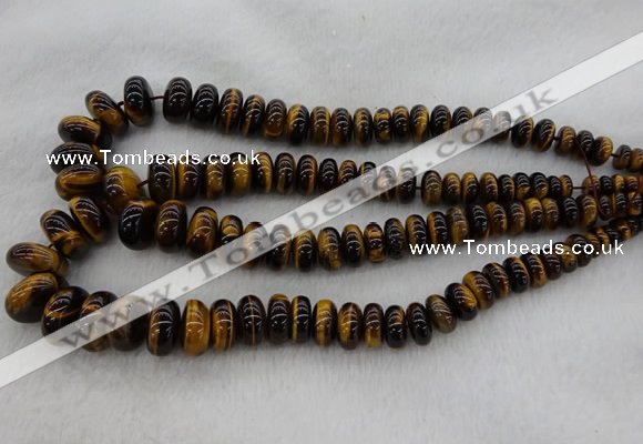 CRB1115 15.5 inches 5*8mm - 9*18mm rondelle tiger eye beads