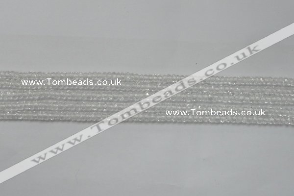 CRB112 15.5 inches 2.5*4mm faceted rondelle white crystal beads