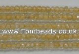 CRB114 15.5 inches 3*4.5mm faceted rondelle citrine gemstone beads