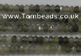 CRB118 15.5 inches 3*5mm faceted rondelle labradorite beads