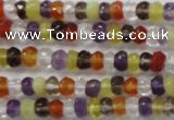 CRB120 15.5 inches 3*5mm faceted rondelle mixed quartz beads