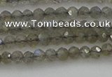 CRB1202 15.5 inches 3*4mm faceted rondelle labradorite beads