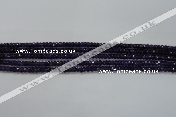 CRB121 15.5 inches 4*6mm faceted rondelle amethyst beads