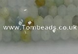 CRB1212 15.5 inches 4*6mm faceted rondelle aquamarine beads